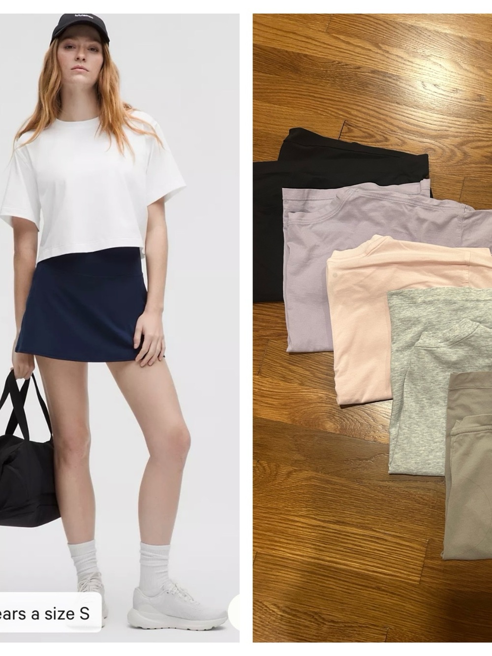 Lululemon All Yours Organic Cotton-Blend Cropped T-Shirt set/lot/bundle